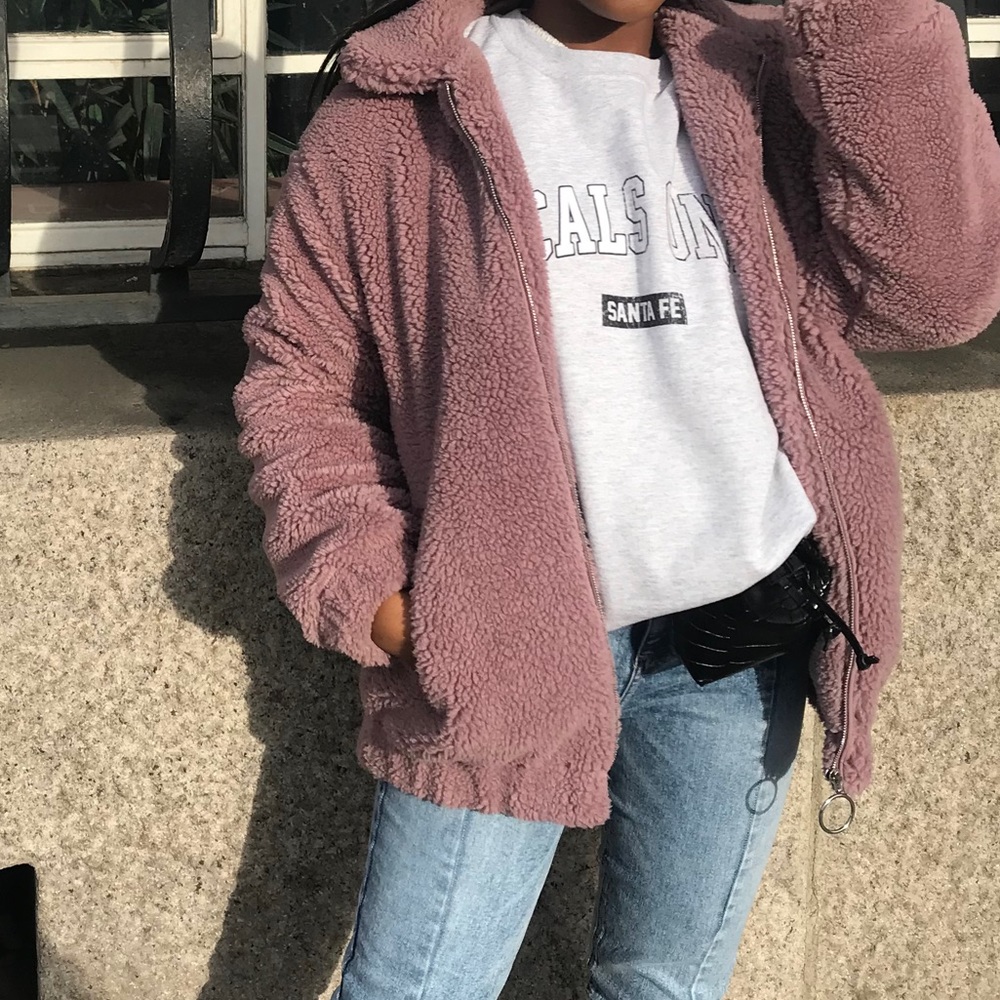 Faux fur coat